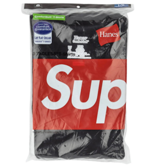 Supreme Hanes Tag-less Tees Black