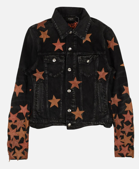 Amiri x Chemist Denim Trucker Jacket Black/Orange