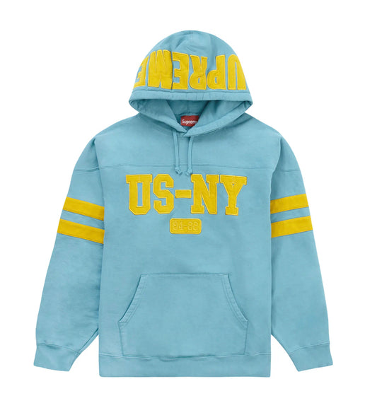 Supreme "US-NY" Hoodie Light Aqua (FW22)