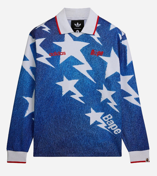 A Bathing Ape Bape x Adidas Soccer Jersey L/S