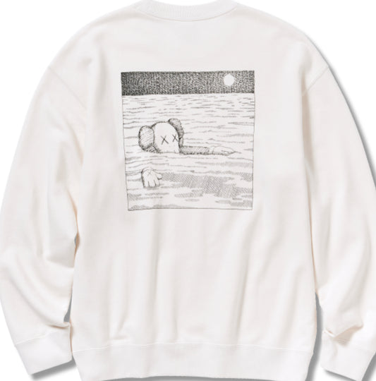 Kaws x Uniqlo Crewneck White