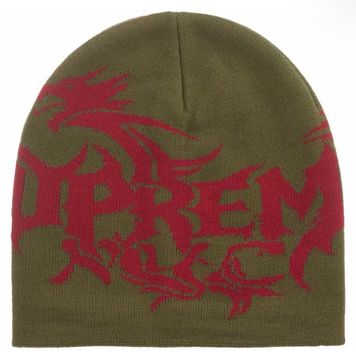 Supreme “Dragon” Beanie Olive FW26