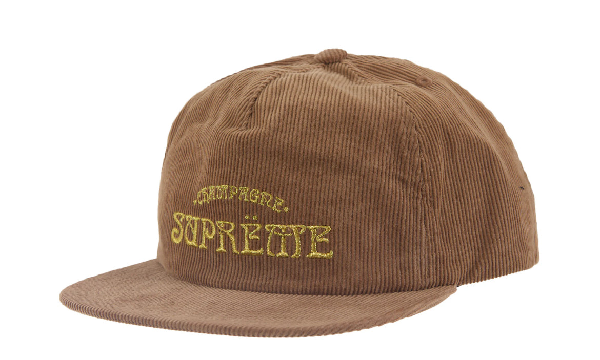 Supreme “Champagne” Corduroy 5-Panel Hat