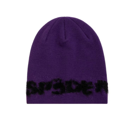 Sp5der Fuzzy Logo Mohair Beanie