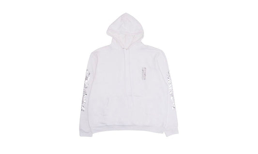 Chrome Hearts White Foil Vertical Logo Hoodie