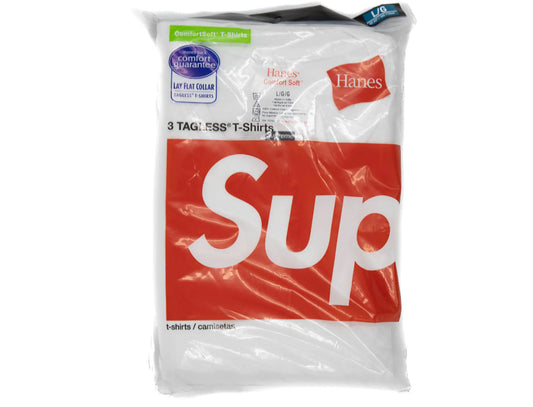 Supreme Hanes Tagless Tees White (3 Pack)