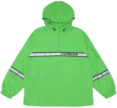 Supreme 3M Reflective Taping Jacket Green SS18