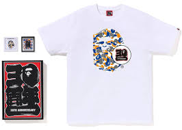 BAPE Store Maebashi Bape 30th Anniversary Ape Head Tee Set white