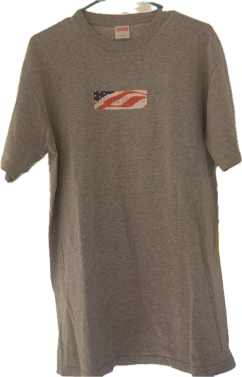 Supreme 9-11 Box Logo Tee Grey 2001