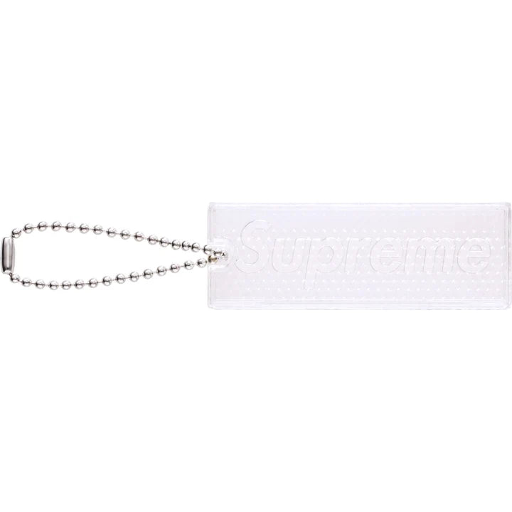 Supreme Reflective White Keychain SS26