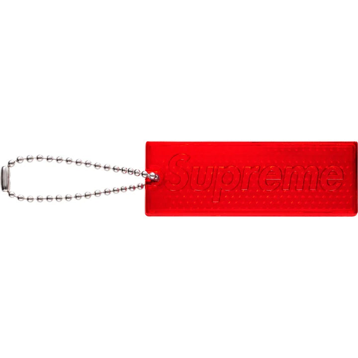 Supreme Reflective Red Keychain SS26