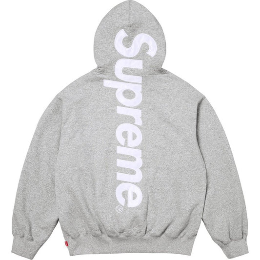 Supreme “Satin Appliqué” Hoodie Ash Grey FW23