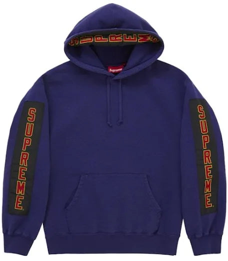 Supreme Woven Patch Hoodie Navy FW25
