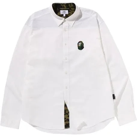 A Bathing Ape Bape ABC Camo Longsleeve Button Up Relaxed Green
