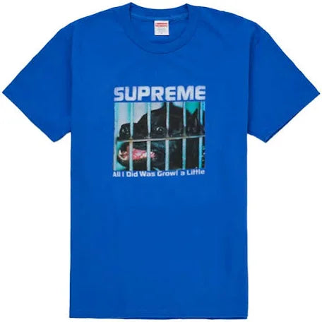 Supreme “Growl” Tee Blue FW26