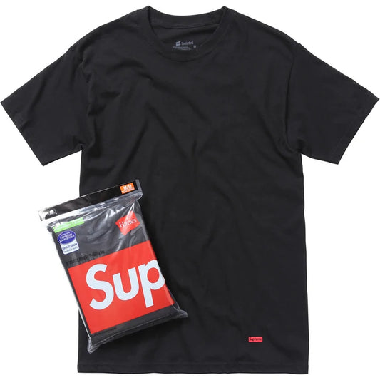 Supreme x Hanes Tees 3-Pack Black