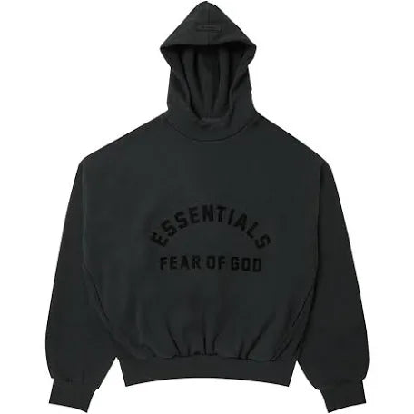 Fear of God Essentials Hoodie in Jet Black
