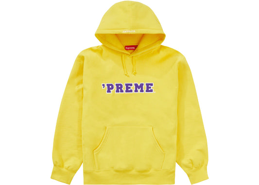 Supreme "Preme" Hoodie Yellow (FW22)