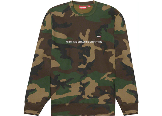 Supreme Small Box Logo “Woodland Camo” Crewneck (Brooklyn Shop Exclusive FW22)