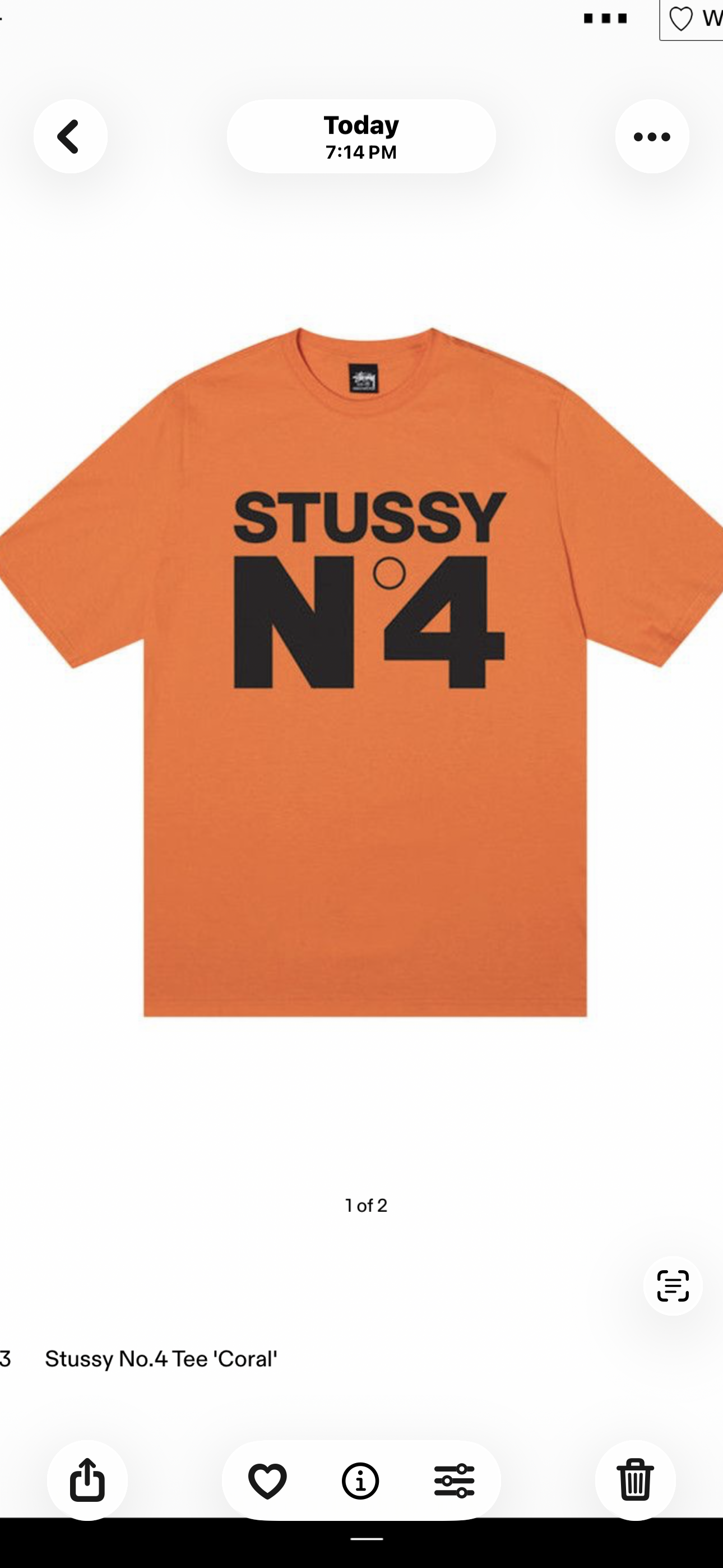 Stussy No.4 Tee 'Coral'
