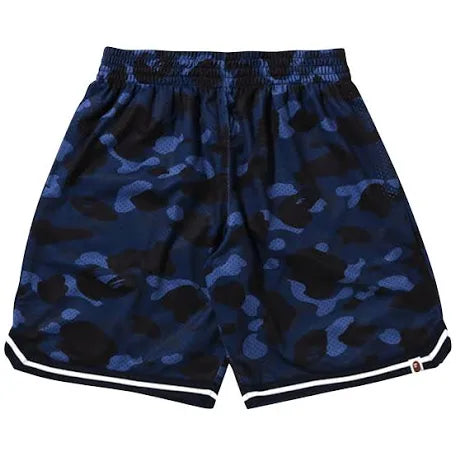 A Bathing Ape Bape Color Camo Wide Fit Basketball Shorts Blue