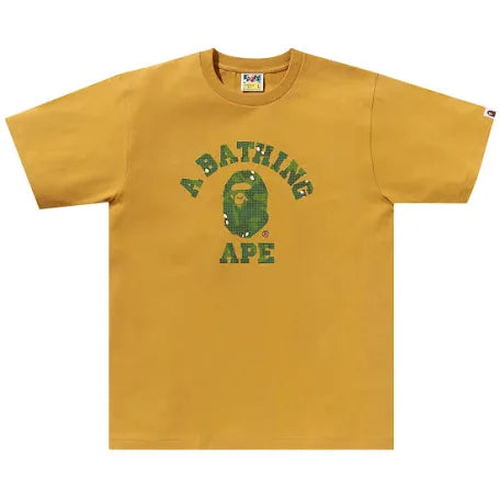 A Bathing Ape Bape Bitmap College Tee Yellow