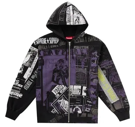 Supreme “Collage” Zip-Up Black