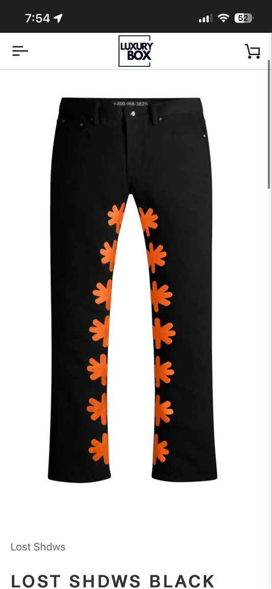 LOST SHDWS BLACK ORANGE DENIM