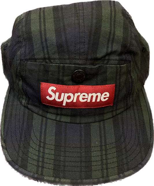 Supreme “Snap Button Pocket” Plaid Camp Cap (FW18)