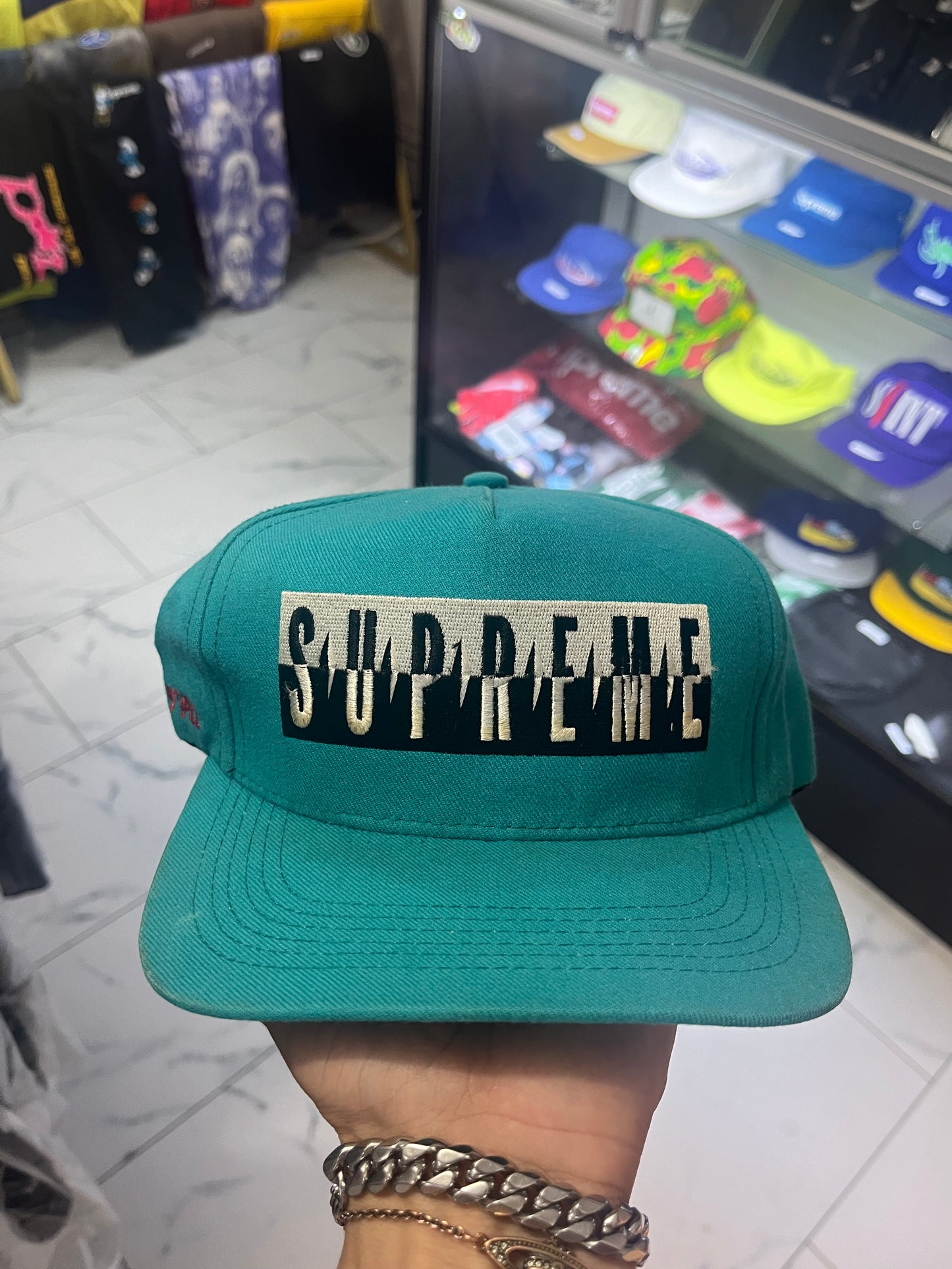 Supreme Teal Camp Cap (FW10)