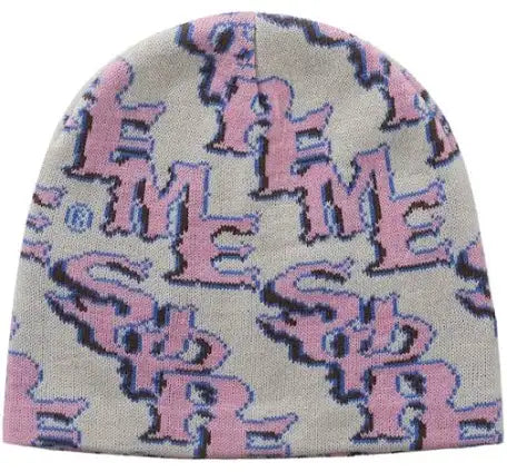 Supreme Gothic Outline Beanie Pink
