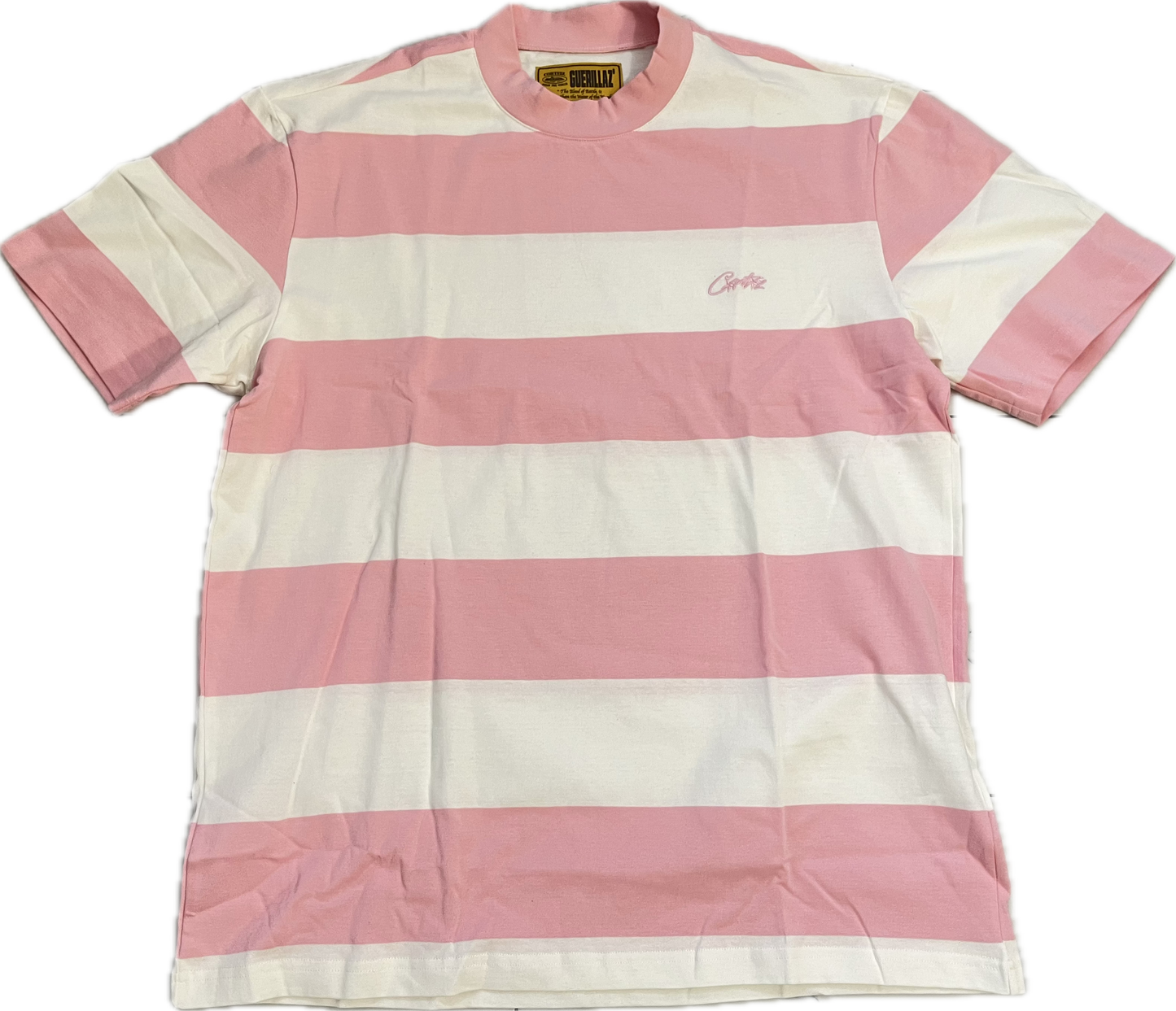 Corteiz Striped Tee Pink