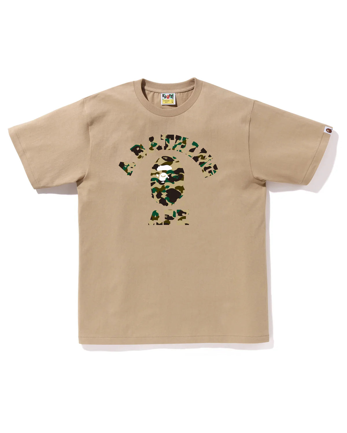 Bape “1st Camo College” Tee Beige/Yellow