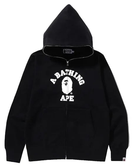 A Bathing Ape Bape College Logo Full-Zip Hoodie