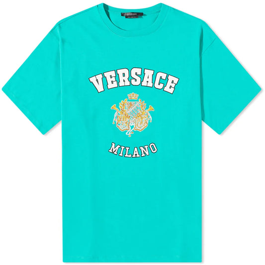 Versace “Varsity Logo” Tee Teal