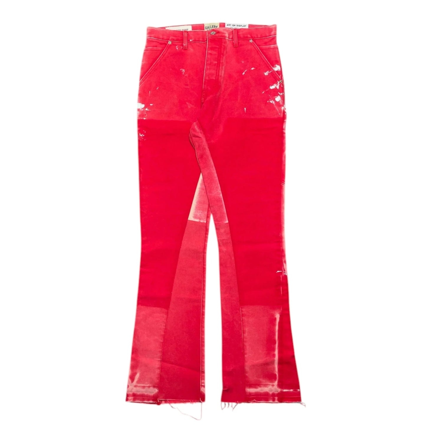 Gallery Dept. La Flared Carpenter Pants Paint Splatter Red