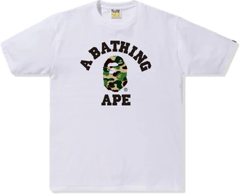 Bape A Bathing Ape ABC Camo College Tee White