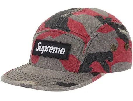 Supreme Red Camo Camp Cap SS26