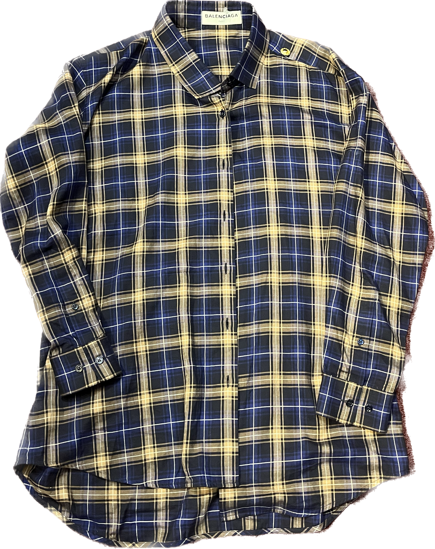 Balenciaga Blue Plaid Button Down (FW21)