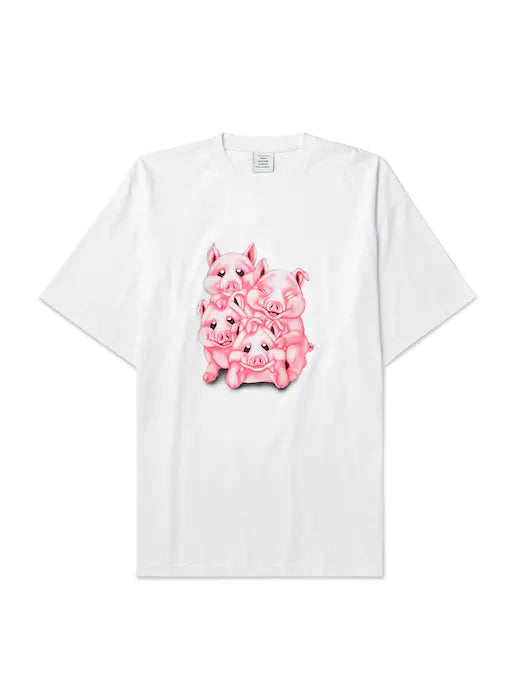 Vetements Naughty Pigs Oversized Tee White (FW18)