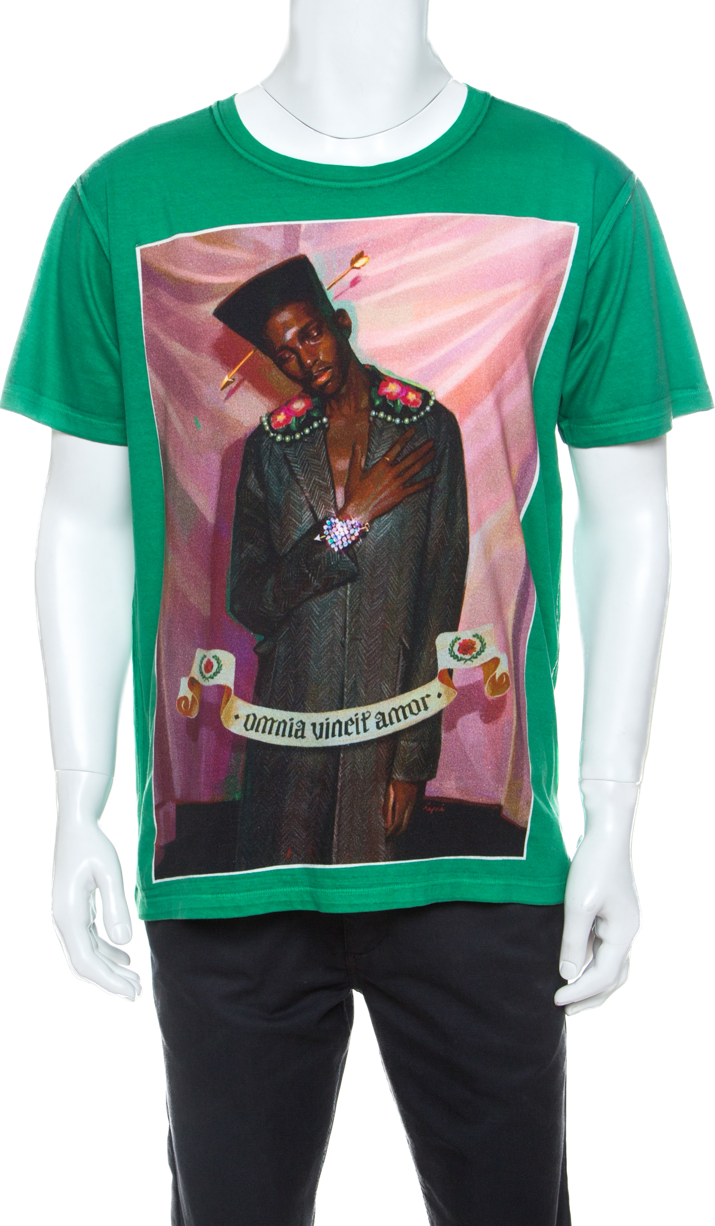 Gucci “Omnia Vincit Amour” Tee Green