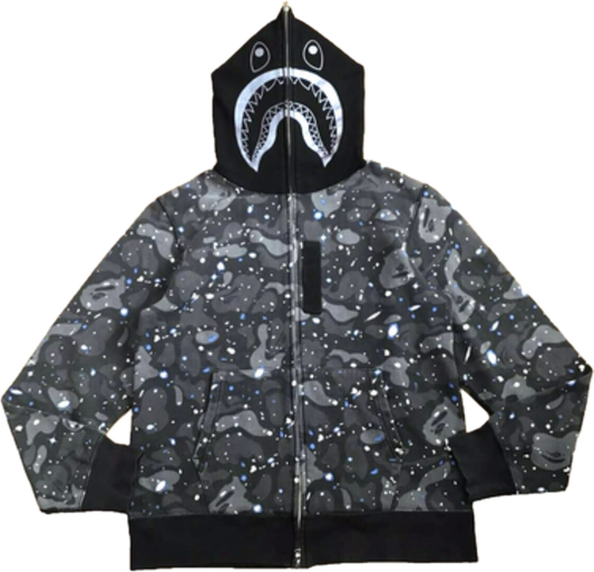 A Bathing Ape Bape Luminous Shark Full-Zip Hoodie