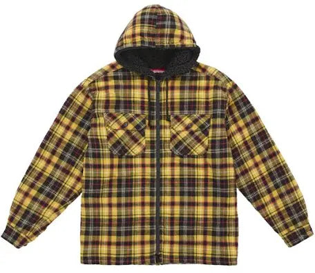 Supreme Lined Zip-Up Hooded Flannel Jacket