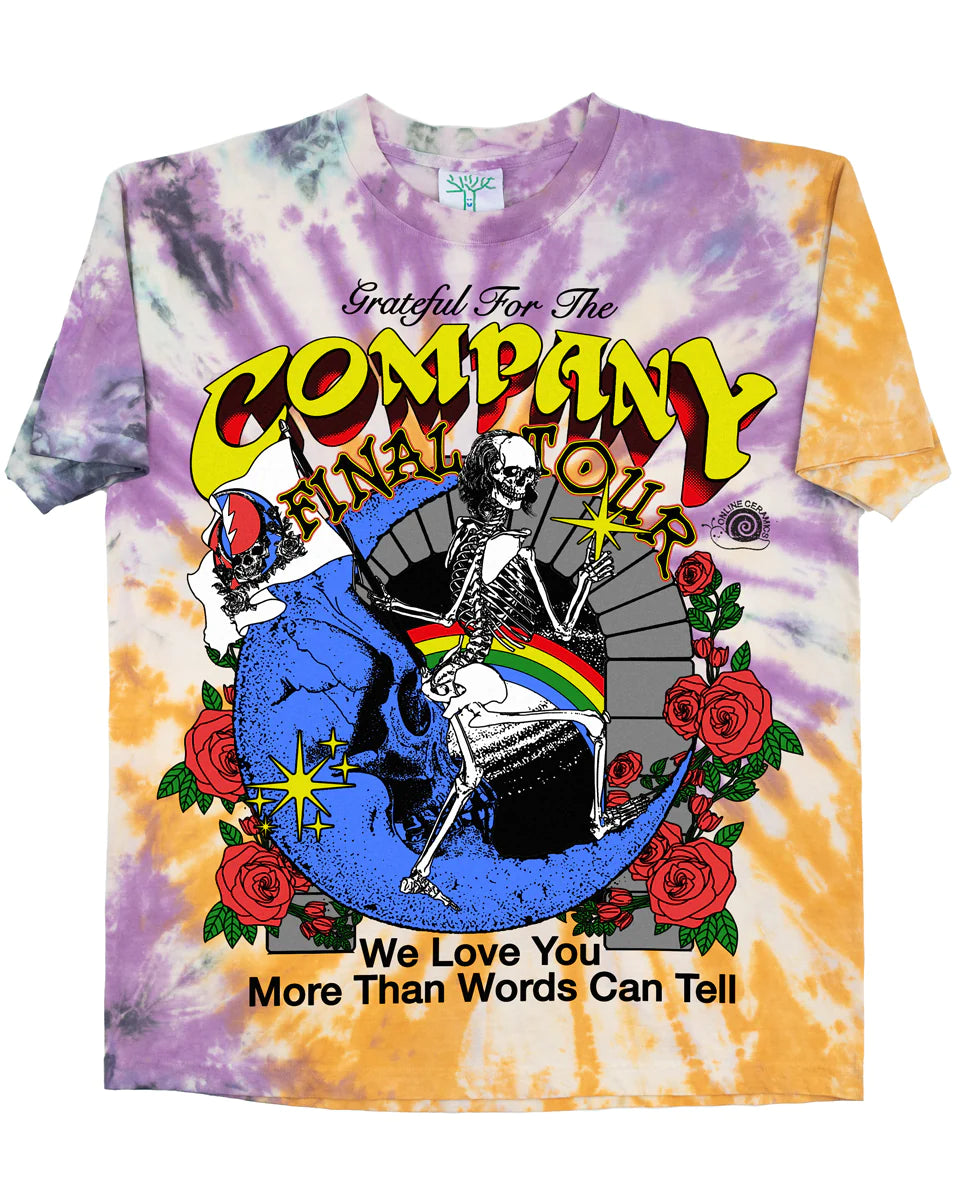 Online Ceramics Grateful For The Company Tie Dye S/S Tee