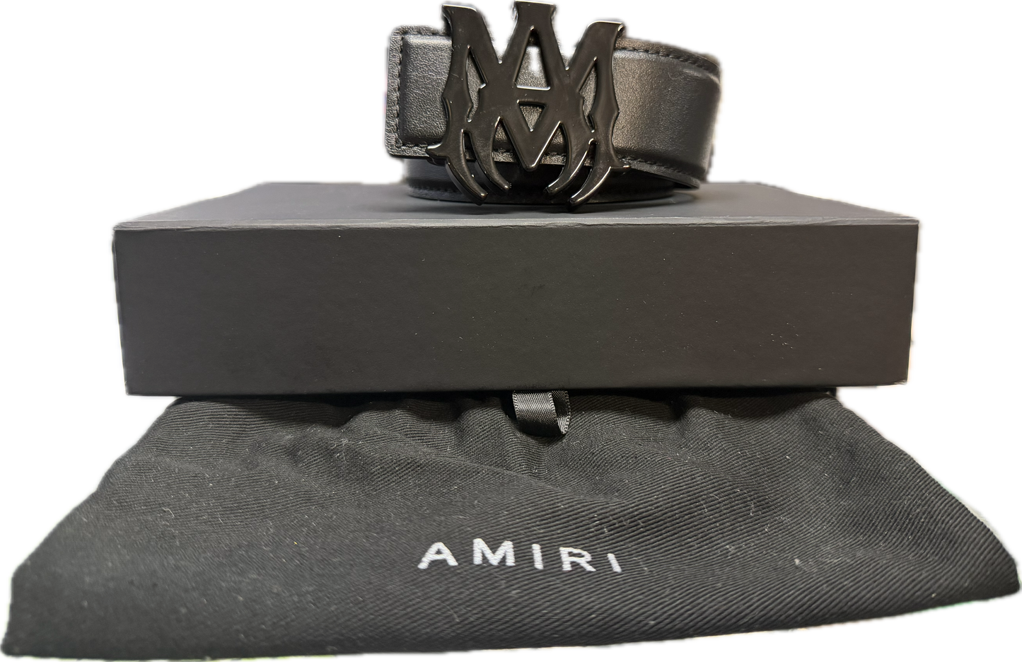 Amiri Initials Belt Black