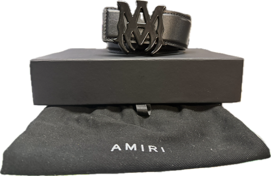 Amiri Initials Belt Black