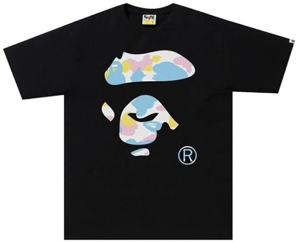 A Bathing Ape Bape Multi Camo Ape Face Tee