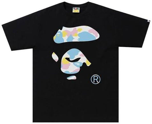 A Bathing Ape Bape Multi Camo Ape Face Tee