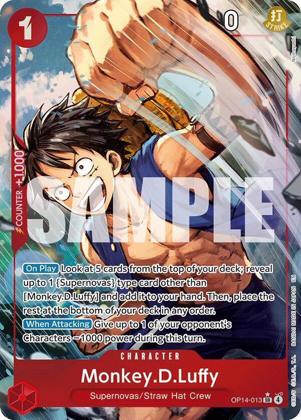 OP Monkey.D.Luffy Card (S.R.) Alternate Art