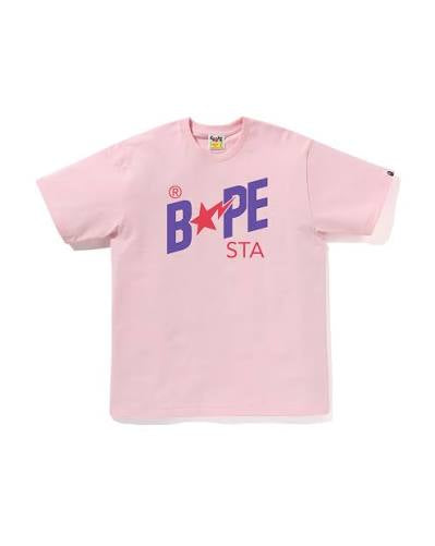A Bathing Ape “Bapesta” Tee Pink